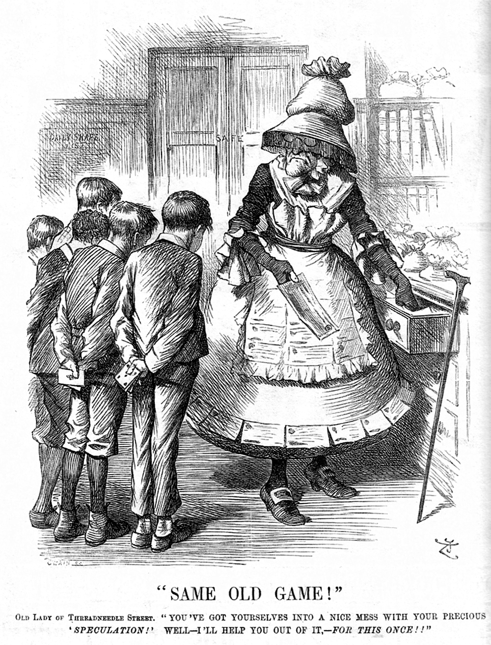 "SAME OLD GAME" OLD LADY OF THREADNEEDLE STREET. "